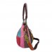 Women Oil Wax Genuine Leather Hobos Handbags Large Capacity Patchwork Bohemian Crossbody Bags