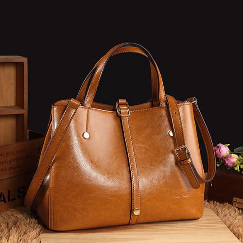 Women Faux Leather Solid Handbag Vintage Crossbody Bag