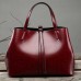 Women Faux Leather Solid Handbag Vintage Crossbody Bag