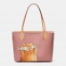 Women 2 PCS Cat Pattern Tote Shoulder Bag