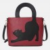 Women Cat Pattern Handbag Crossbody Bag