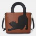 Women Cat Pattern Handbag Crossbody Bag