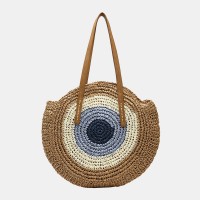 Women Travel Summer Beach Large Capacity Straw Circle Handbag Tote