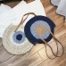 Women Travel Summer Beach Large Capacity Straw Circle Handbag Tote