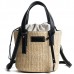 Straw Beach Bag Bucket Bag Handbag Shoulder Bag For Women