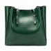 Women Solid Large Capacity Leisure Handbag Faux Leather Shoulder Tote Bag