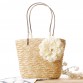 Women Straw Flower Designer Handbag Vocation Beach Bag