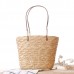 Women Straw Flower Designer Handbag Vocation Beach Bag