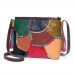 Women Patchwork Vintage Genuine Leather Crossbody Bag