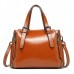 Women Genuine Leather Retro Handbag Oli Wax Crossbody Bag