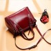 Women Genuine Leather Retro Handbag Oli Wax Crossbody Bag