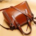 Women Genuine Leather Retro Handbag Oli Wax Crossbody Bag