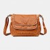 Women Solid Multi-pocket Middle-aged Vintage Crossbody Bag Shoulder Bag