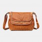 Women Solid Multi-pocket Middle-aged Vintage Crossbody Bag Shoulder Bag