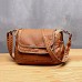 Women Solid Multi-pocket Middle-aged Vintage Crossbody Bag Shoulder Bag