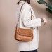 Women Solid Multi-pocket Middle-aged Vintage Crossbody Bag Shoulder Bag