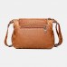 Women Solid Multi-pocket Middle-aged Vintage Crossbody Bag Shoulder Bag