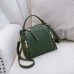 Women Leisure Solid Bucket Bags Faux Leather Large Capacity Crossbody Bags