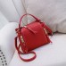 Women Leisure Solid Bucket Bags Faux Leather Large Capacity Crossbody Bags