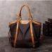 Women Cotton And Linen Large Capacity Tote Handbag Solid Leisure Crossbody Bag