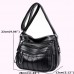 Women Vintage PU Leather Crossbody Bag Multi-pockets Shoulder Bag