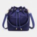 Women Casual Bucket Bag Solid Waterproof Bag