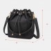 Women Casual Bucket Bag Solid Waterproof Bag