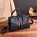 Women Soft Leather Crossbody Bags Stitching Leisure Handbags Solid Boston Shoulder Bags