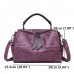 Women Soft Leather Crossbody Bags Stitching Leisure Handbags Solid Boston Shoulder Bags