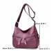 Women Soft Leather Solid Leisure Crossbody Bag Casual Shoulder Bag