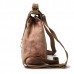 Women Men Canvas Genuine Leather Patchwork Backpack Shoulder Bags