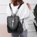 Women Multi-function Faux Leather Casual Travel Shoulder Bag Backpack For Women