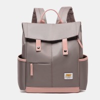 Women Canvas Multifunction Waterproof Casual Patchwork Backpack