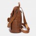 Women PU Leather Solid Casual Anti theft Backpack Shoulder Bag