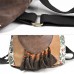 National Style Printed Tassel Backpack PU Leather Shoulder Bag For Women