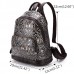 Brenice Genuine Leather Women Backpack Vintage Embossed Women Retro Bag Travel Backpack