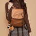 Women Travel Leisure PU Leather Backpack Cartoon Tassel Solid Bags