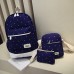 3PCS Canvas Backpack Set Casual Large Capacity School Bag