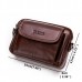 Vintage Genuine Leather Large Capacity Multi-function Phone Waist Bag Crossbody Bag For Men