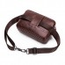 Vintage Genuine Leather Large Capacity Multi-function Phone Waist Bag Crossbody Bag For Men