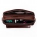 Vintage Genuine Leather Large Capacity Multi-function Phone Waist Bag Crossbody Bag For Men