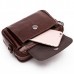 Vintage Genuine Leather Large Capacity Multi-function Phone Waist Bag Crossbody Bag For Men