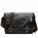 PU Leather Message Bag Solid Business Crossbody Bag Shoulder Bag For Men