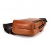 Men Brushed Vintage Genuine Leather Chest Bag Shoulder Bag Crossbody Bag