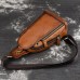 Men Brushed Vintage Genuine Leather Chest Bag Shoulder Bag Crossbody Bag