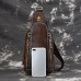 Men Brushed Vintage Genuine Leather Chest Bag Shoulder Bag Crossbody Bag