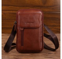 Genuine Leather Multi-functional 6/7 Inches Phone Bag Waist Bag Crossbody Bag For Men