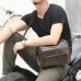 Men Genuine Leather Bag Solid Casual Crossbody Bag