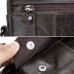 Men Genuine Leather Bag Solid Casual Crossbody Bag