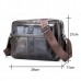 Men Genuine Leather Bag Solid Casual Crossbody Bag